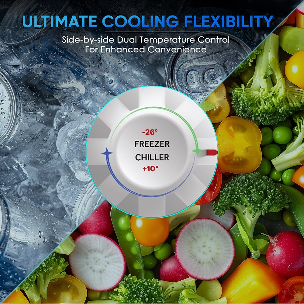 Haier 550 L Combo Chest Freezer with Two Separate Compartments